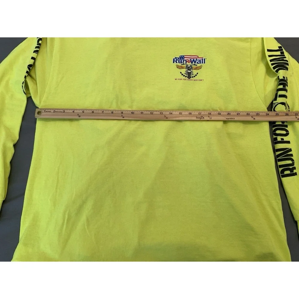 LOT‎ OF 2 Run for the Wall POW MIA 2XL T-Shirts Biker Military Veterans Hi-Vis